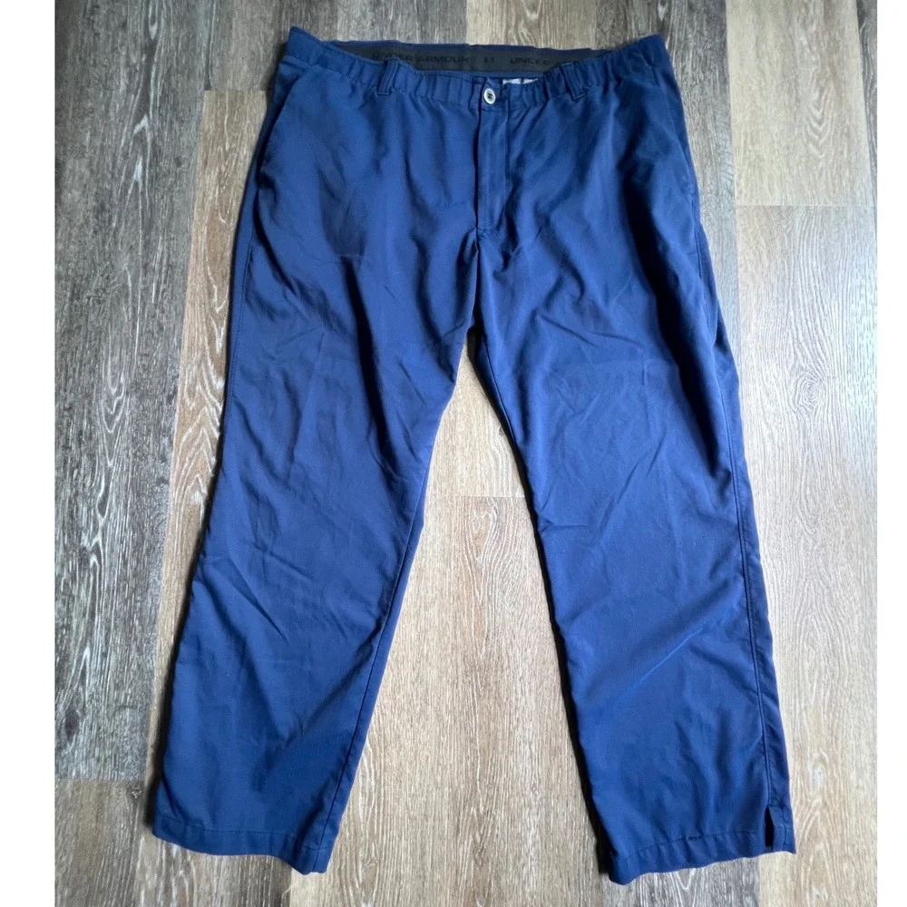 Under Armour Showdown Pants Mens 42/30 Blue Golf Performance Trousers Stretch